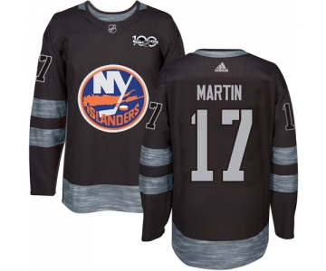 Adidas Islanders #17 Matt Martin Black 1917-2017 100th Anniversary Stitched NHL Jersey