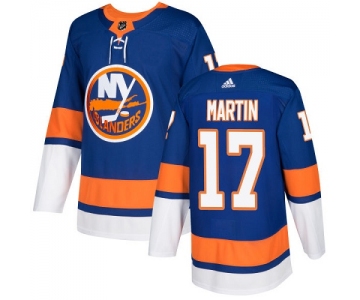 Adidas Islanders #17 Matt Martin Royal Blue Home Authentic Stitched NHL Jersey