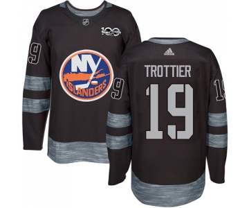 Adidas Islanders #19 Bryan Trottier Black 1917-2017 100th Anniversary Stitched NHL Jersey