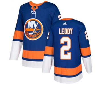 Adidas Islanders #2 Nick Leddy Royal Blue Home Authentic Stitched NHL Jersey