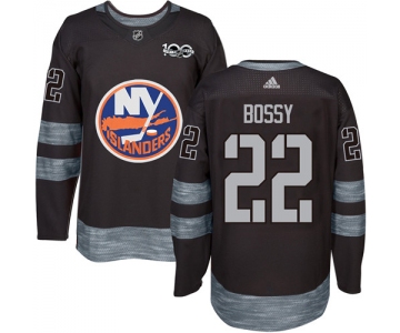 Adidas Islanders #22 Mike Bossy Black 1917-2017 100th Anniversary Stitched NHL Jersey