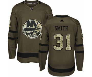 Adidas Islanders #31 Billy Smith Green Salute to Service Stitched NHL Jersey