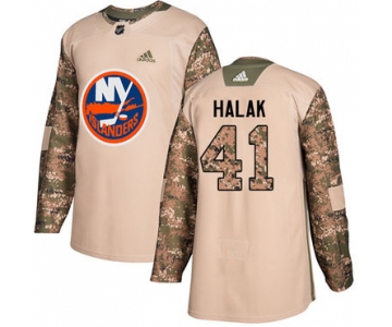 Adidas Islanders #41 Jaroslav Halak Camo Authentic 2017 Veterans Day Stitched NHL Jersey