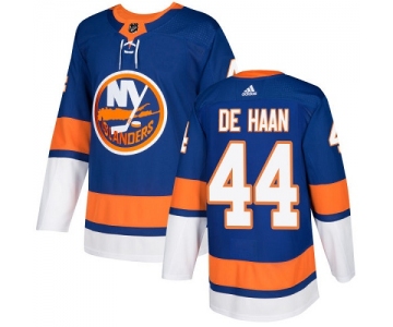 Adidas Islanders #44 Calvin De Haan Royal Blue Home Authentic Stitched NHL Jersey
