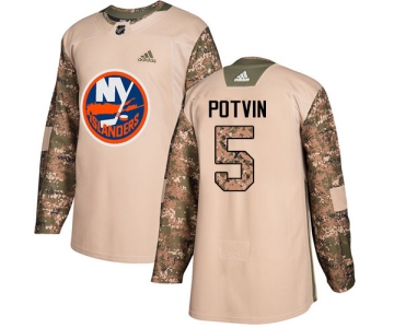 Adidas Islanders #5 Denis Potvin Camo Authentic 2017 Veterans Day Stitched NHL Jersey