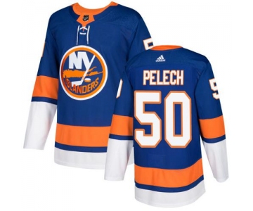 Adidas Islanders #50 Adam Pelech Royal Blue Home Authentic Stitched NHL Jersey