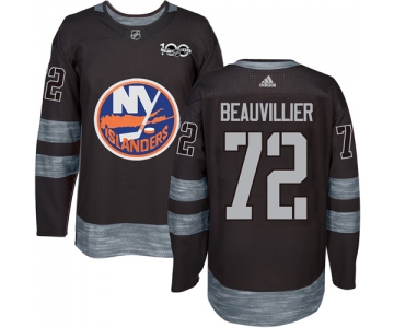 Adidas Islanders #72 Anthony Beauvillier Black 1917-2017 100th Anniversary Stitched NHL Jersey