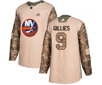 Adidas Islanders #9 Clark Gillies Camo Authentic 2017 Veterans Day Stitched NHL Jersey