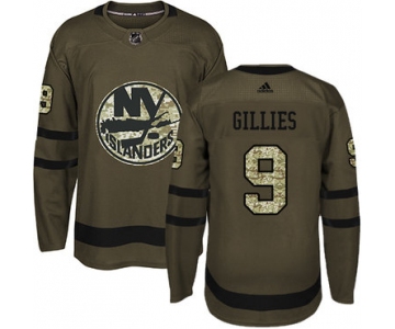 Adidas Islanders #9 Clark Gillies Green Salute to Service Stitched NHL Jersey