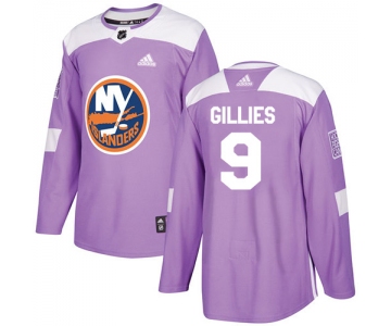 Adidas Islanders #9 Clark Gillies Purple Authentic Fights Cancer Stitched NHL Jersey