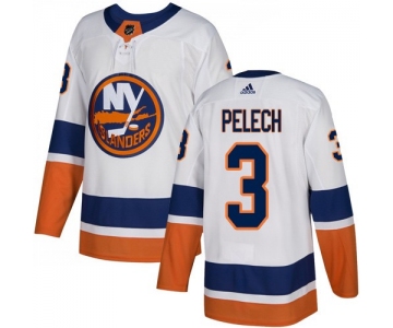 Adidas New York Islanders #3 Adam Pelech White Away Authentic Stitched NHL Jersey