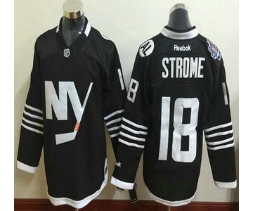 Men's New York Islanders #18 Ryan Strome 2015 Reebok Black Premier Alternate Jersey