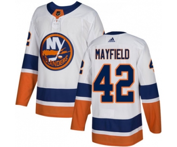 Men's New York Islanders #42 Scott Mayfield Reebok White Away Authentic NHL Jersey