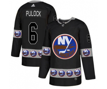 Men's New York Islanders #6 Ryan Pulock Black Team Logos Fashion Adidas Jersey