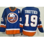 New York Islanders #19 Bryan Trottier Light Blue Throwback CCM Jersey