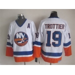 New York Islanders #19 Bryan Trottier White Throwback CCM Jersey