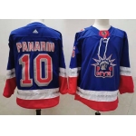Men's New York Rangers #10 Artemi Panarin Light Blue 2021 Retro Stitched NHL Jersey