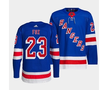 Men's New York Rangers #23 Adam Fox Royal Stitched Adidas Jersey