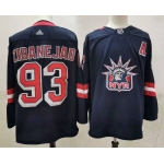Men's New York Rangers #93 Mika Zibanejad Navy Blue Adidas 2020-21 Stitched NHL Jersey