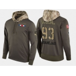 Nike New York Rangers 93 Mika Zibanejad Olive Salute To Service Pullover Hoodie