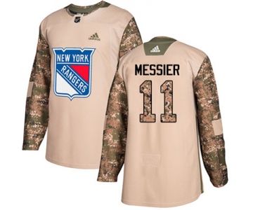 Adidas Detroit Rangers #11 Mark Messier Camo Authentic 2017 Veterans Day Stitched Youth NHL Jersey