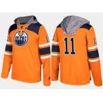 Adidas Edmonton Oilers 11 Mark Messier Orange Name And Number Hoodie
