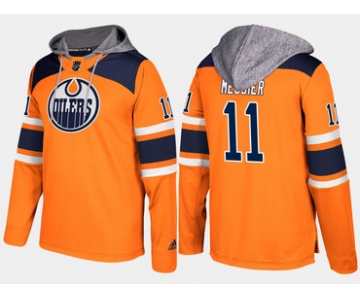 Adidas Edmonton Oilers 11 Mark Messier Orange Name And Number Hoodie