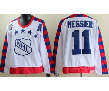 NHL 1992 All-Star #11 Mark Messier White 75TH Throwback CCM Jersey