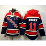 Old Time Hockey New York Rangers #11 Mark Messier Navy Blue Hoodie