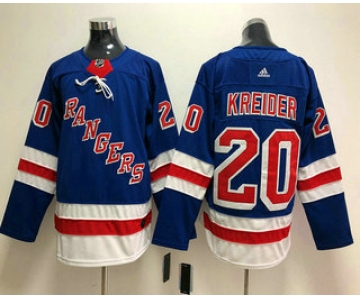 Men's New York Rangers #20 Chris Kreider Royal Blue Home 2017-2018 Hockey Stitched NHL Jersey