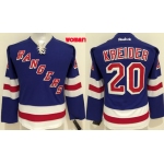 New York Rangers #20 Chris Kreider Light Blue Womens Jersey
