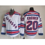 New York Rangers #20 Chris Kreider White Jersey