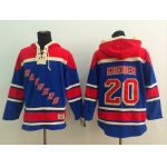 Old Time Hockey New York Rangers #20 Chris Kreider Light Blue Hoodie