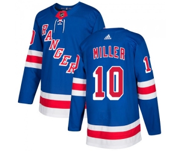 Adidas Rangers #10 J.T. Miller Royal Blue Home Authentic Stitched NHL Jersey