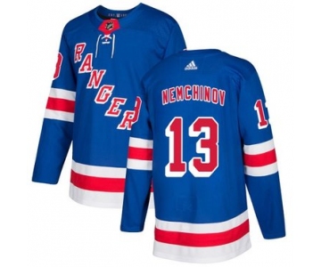 Adidas Rangers #13 Sergei Nemchinov Royal Blue Home Authentic Stitched NHL Jersey