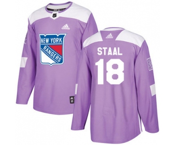 Adidas Rangers #18 Marc Staal Purple Authentic Fights Cancer Stitched NHL Jersey
