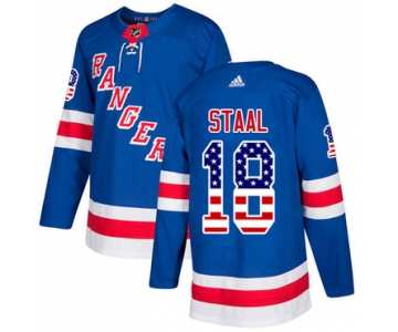 Adidas Rangers #18 Marc Staal Royal Blue Home Authentic USA Flag Stitched NHL Jersey