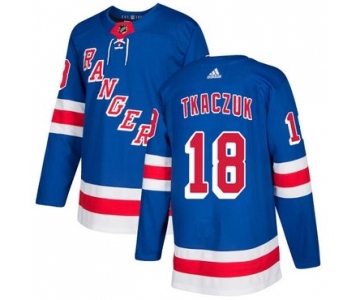 Adidas Rangers #18 Walt Tkaczuk Royal Blue Home Authentic Stitched NHL Jersey