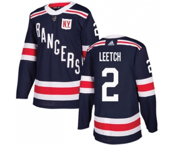 Adidas Rangers #2 Brian Leetch Navy Blue Authentic 2018 Winter Classic Stitched NHL Jersey