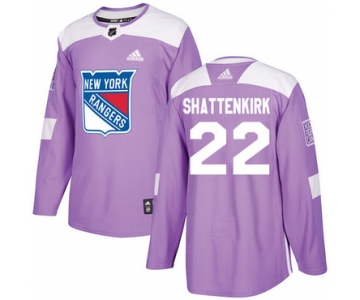 Adidas Rangers #22 Kevin Shattenkirk Purple Authentic Fights Cancer Stitched NHL Jersey