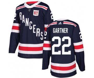 Adidas Rangers #22 Mike Gartner Navy Blue Authentic 2018 Winter Classic Stitched NHL Jersey