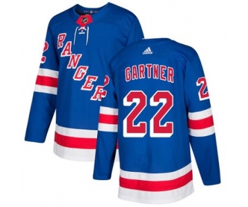 Adidas Rangers #22 Mike Gartner Royal Blue Home Authentic Stitched NHL Jersey