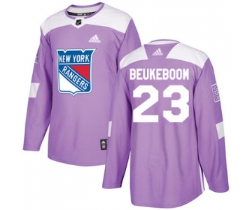 Adidas Rangers #23 Jeff Beukeboom Purple Authentic Fights Cancer Stitched NHL Jersey