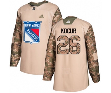 Adidas Rangers #26 Joe Kocur Camo Authentic 2017 Veterans Day Stitched NHL Jersey