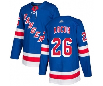 Adidas Rangers #26 Joe Kocur Royal Blue Home Authentic Stitched NHL Jersey