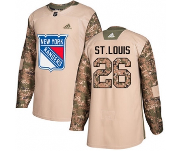 Adidas Rangers #26 Martin St.Louis Camo Authentic 2017 Veterans Day Stitched NHL Jersey