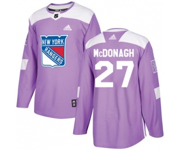 Adidas Rangers #27 Ryan McDonagh Purple Authentic Fights Cancer Stitched NHL Jersey