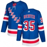 Adidas Rangers #35 Mike Richter Royal Blue Home Authentic Stitched NHL Jersey