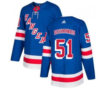 Adidas Rangers #51 David Desharnais Royal Blue Home Authentic Stitched NHL Jersey