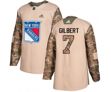 Adidas Rangers #7 Rod Gilbert Camo Authentic 2017 Veterans Day Stitched NHL Jersey